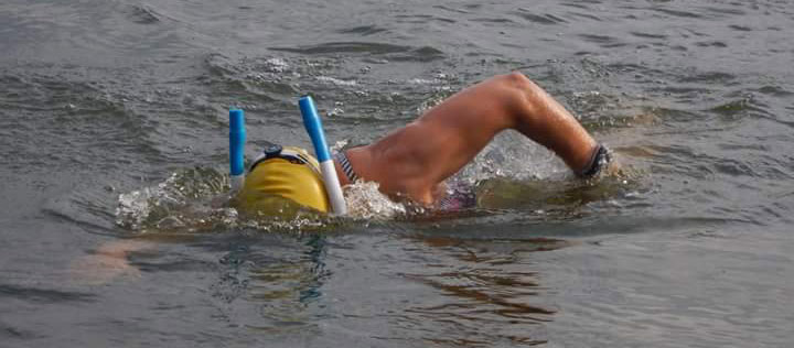 Jackie trains with Powerbreather for Loch Lomond fund raising swim